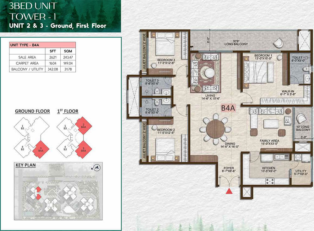 Prestige Pine Forest whitefield Floor Plan